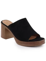 Dámské semišové žabky na jehlách černé model 22015553 - Potocki Dámské semišové žabky na jehlách černé model 22015553 - Potocki