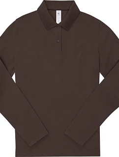 B&C My Polo 180 LSL /women Dámské piqué polo s dlouhým rukávem 01.W462 roasted coffee