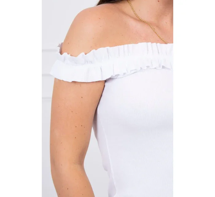 Španělské šaty s volánky bílé Španělské šaty s volánky bílé