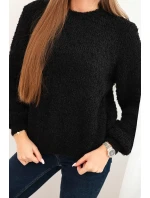 Dámský svetr z měkkého mohairu černý Dámský svetr z měkkého mohairu černý