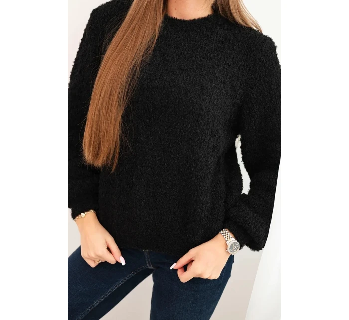 Dámský svetr z měkkého mohairu černý Dámský svetr z měkkého mohairu černý