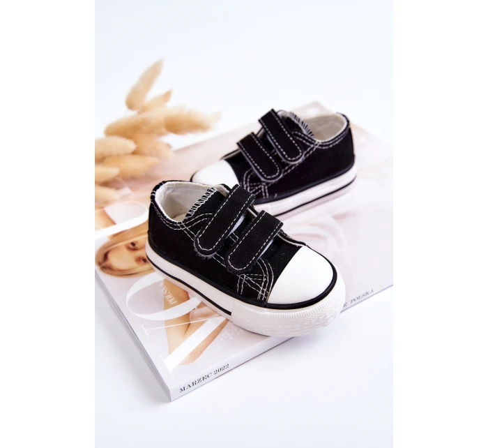 Dětské tenisky na suchý zip Černá Bernie Dětské tenisky na suchý zip Černá Bernie