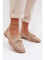 Dámské loafersy Mokasyny s ozdobou Béžové Palerina