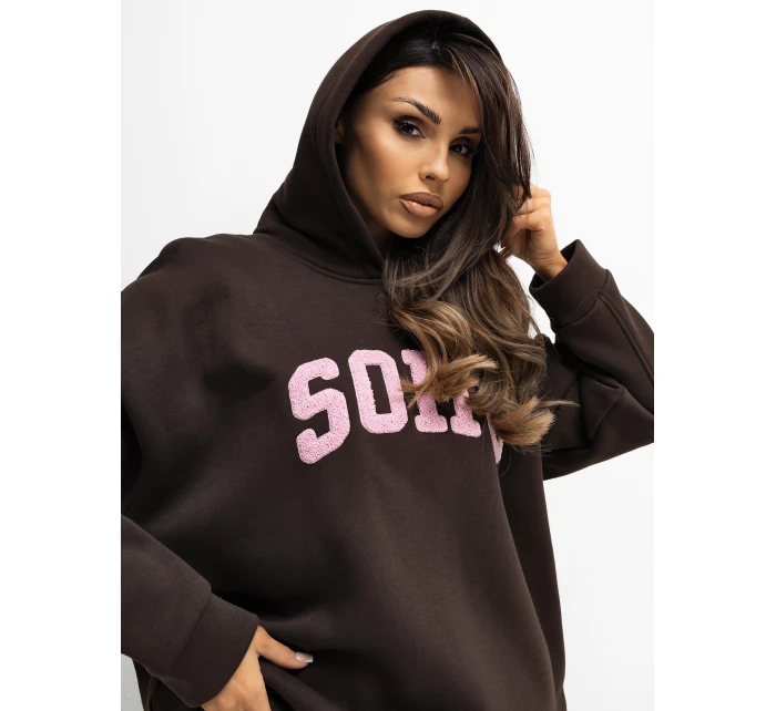 Bluza RV BL model 21777624 ciemny brązowy - FPrice Bluza RV BL model 21777624 ciemny brązowy - FPrice