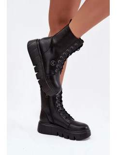 Dámské workery na platformě Vinceza – černé