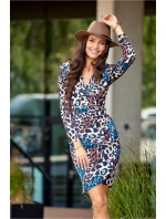 Denní šaty SUK0342  animal - Roco Fashion