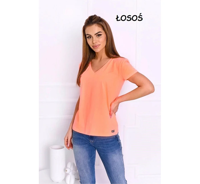 Dámské tričko Serek s krátkým rukávem hnědé - Off Pink