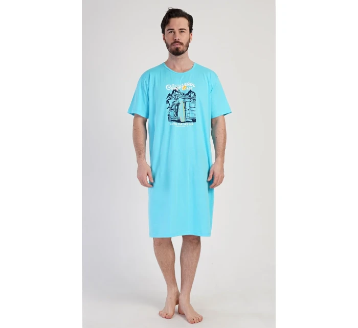 Pánská noční košile s krátkým rukávem California