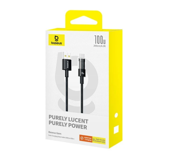 Kabel Baseus Gem USB-USB C 100W 2m (černý)
