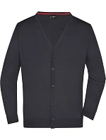 JN 661 Pánský pletený cardigan s výstřihem do V model 22488035 black - Daiber