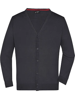 JN 661 Pánský pletený cardigan s výstřihem do V model 22488035 black - Daiber