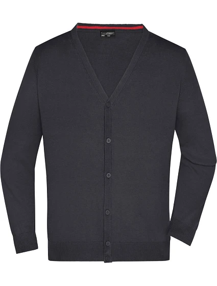 Daiber JN 661 Pánský pletený cardigan s výstřihem do V 02.0661 black Daiber JN 661 Pánský pletený cardigan s výstřihem do V 02.0661 black