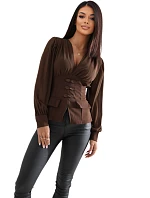Bluzka MI BZ model 22550397 brązowy - FPrice Bluzka MI BZ model 22550397 brązowy - FPrice