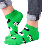 Yoclub Kotníkové vtipné bavlněné ponožky Vzory Barvy SKS-0086U-A700 Zelená