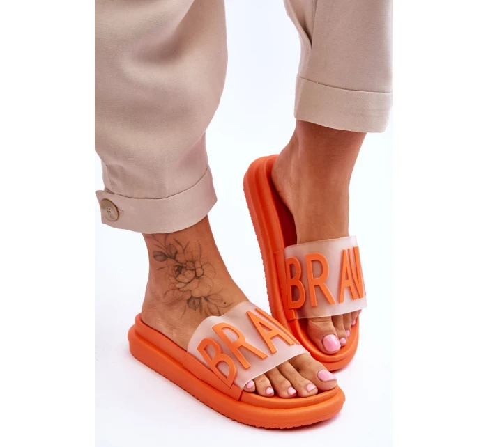 Dámské pantofle na platformě Orange Brave Dámské pantofle na platformě Orange Brave