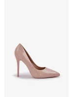 Lakované lodičky se špičatou špičkou Vizana – béžové Lakované lodičky se špičatou špičkou Vizana – béžové