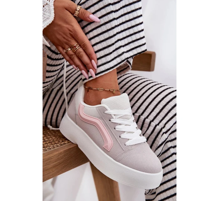 Dámské tenisky na platformě – šedé Tellnira Dámské tenisky na platformě – šedé Tellnira