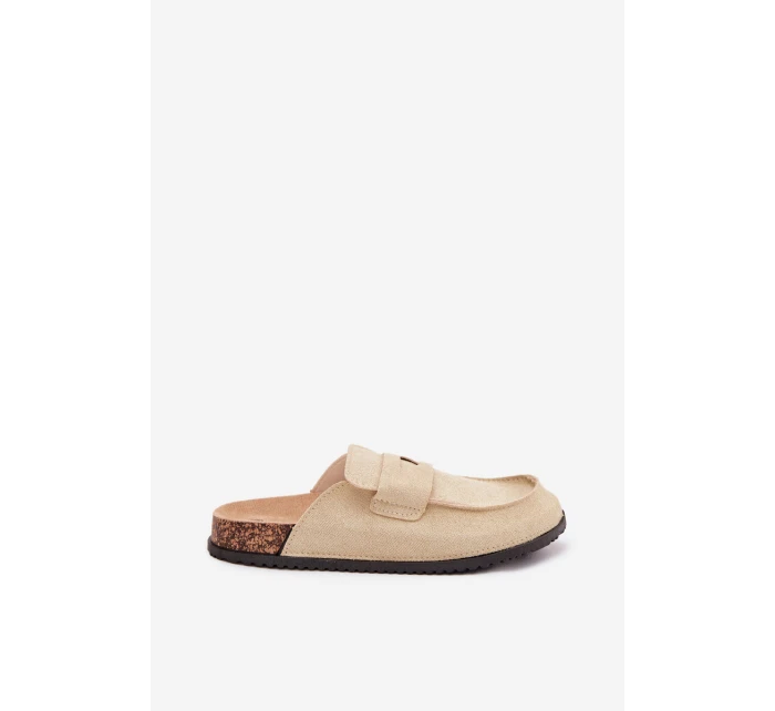 Dámské pantofle na korkové platformě – béžové Nivalia Dámské pantofle na korkové platformě – béžové Nivalia