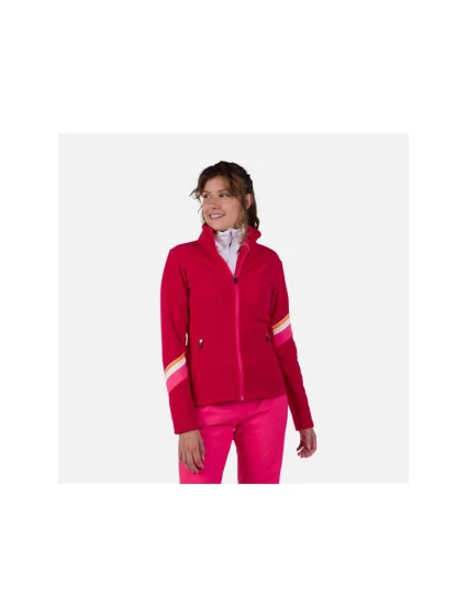 Rossignol W Strawpile Fleece Fz mikina červená Rossignol W Strawpile Fleece Fz mikina červená