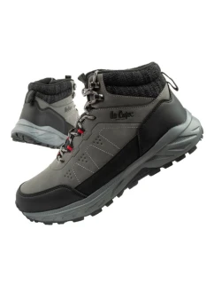 Lee Cooper pánská zimní trekingová zateplená kotníková obuv šedá