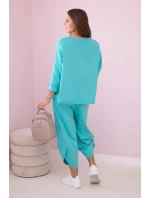 Bavlněná mikina kalhoty set mincovna Bavlněná mikina kalhoty set mincovna