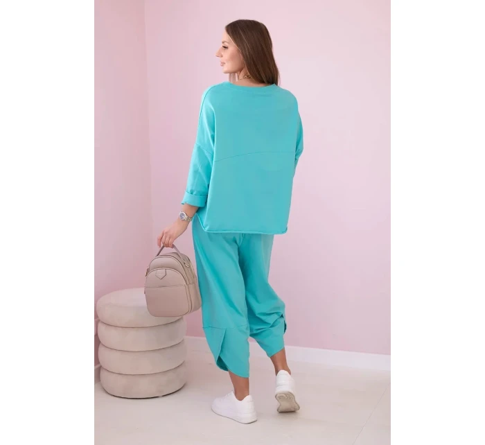 Bavlněná mikina kalhoty set mincovna Bavlněná mikina kalhoty set mincovna