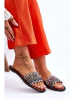 Dámské zdobené pantofle Černá model 21616573 - Boto