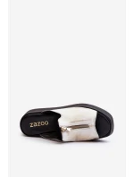 model 21646400 Dámské žabky na masivní platformě se zipem zlaté - Zazoo