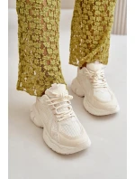 Dámské Sportovní Tenisky Béžové model 21667815 - Boto Dámské Sportovní Tenisky Béžové model 21667815 - Boto