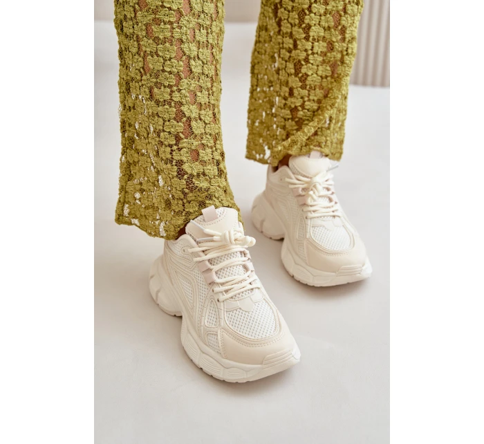 Dámské Sportovní Tenisky Béžové model 21667815 - Boto Dámské Sportovní Tenisky Béžové model 21667815 - Boto