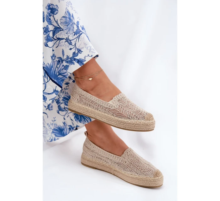 Dámské espadrilky na platformě Béžové Vinceza 17392 Dámské espadrilky na platformě Béžové Vinceza 17392