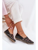 Kožené Vzorované Baletky model 21693638 Černé - Maciejka