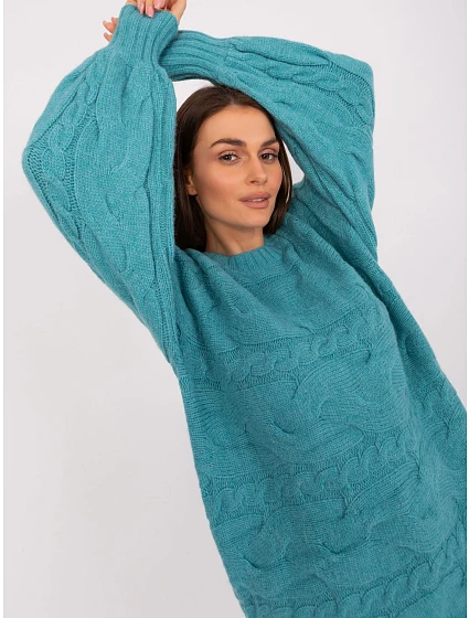 Sweter AT SW model 18884782 turkusowy - FPrice