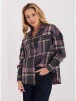 Košile D71720Z11085B šedorůžová Košile D71720Z11085B šedorůžová