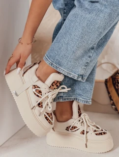 Dámské tenisky na vysoké platformě UPSOLE s leopardím potiskem FashionStreet ZY0802