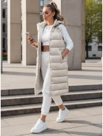 Dámská prošívaná vesta bílá Dstreet model 21994761 - FashionStreet Dámská prošívaná vesta bílá Dstreet model 21994761 - FashionStreet