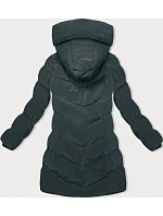 Tmavě zelená zimní bunda s kapucí model 21246079 - LHD Tmavě zelená zimní bunda s kapucí model 21246079 - LHD
