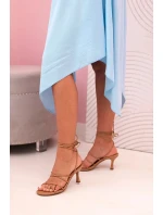 Women's dress with straps flared with an asymmetrical hem modrý