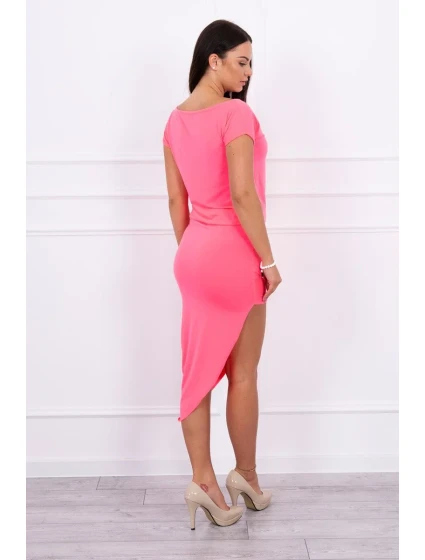 Asymetrické šaty růžové neonové Asymetrické šaty růžové neonové