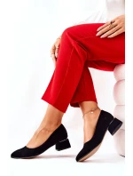 Semišové lodičky Lewski 3118 Černé