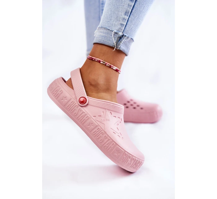 Dámské světlé pantofle Big Star model 21593796 Růžové - Big Star Shoes Dámské světlé pantofle Big Star model 21593796 Růžové - Big Star Shoes