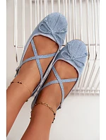 Dámské baleríny s a pásky v džínové barvě model 22309407 - Boto Dámské baleríny s a pásky v džínové barvě model 22309407 - Boto
