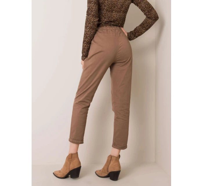 Kalhoty DHJ SP model 20912911 hnědé - FPrice Kalhoty DHJ SP model 20912911 hnědé - FPrice