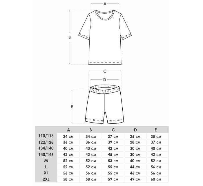 Yoclub Chlapecké krátké bavlněné pyžamo PIA-0037C-A110 Vícebarevné