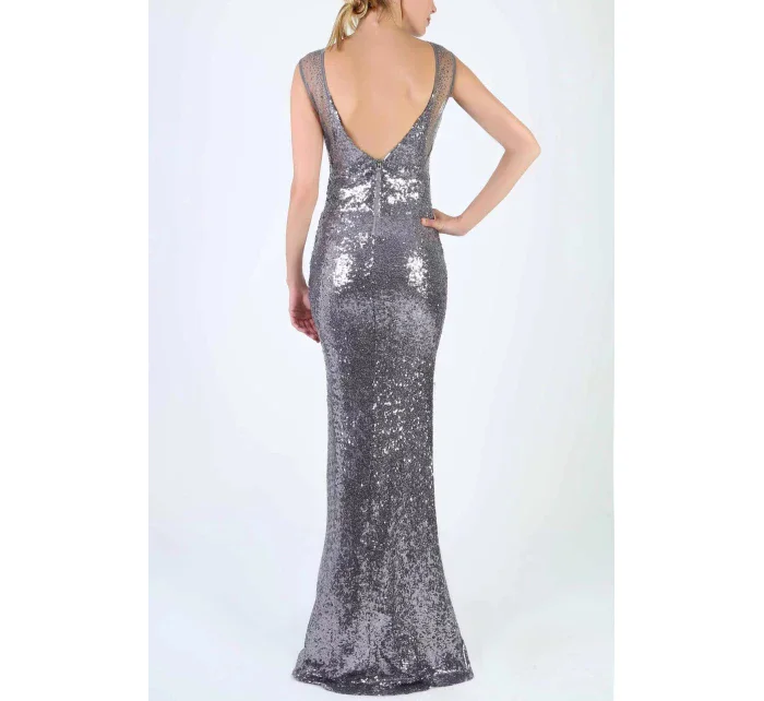 Dámské šaty značky bez rukávů flitrové dlouhé - SOKY&SOKA