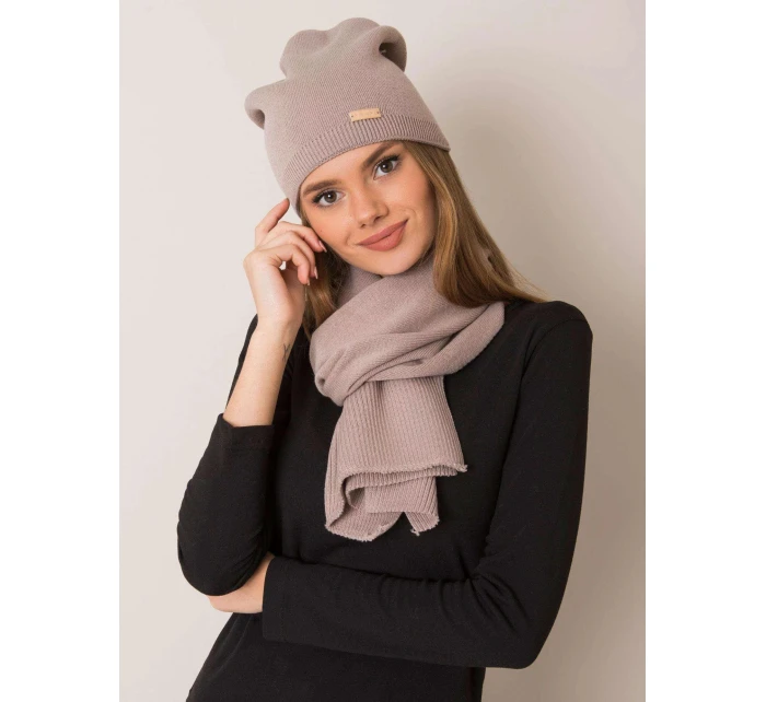 Dámský set čepice a šála KMPL-1 - RUE PARIS