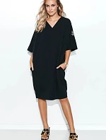 Dámské šaty M708 Černá - Makadamia