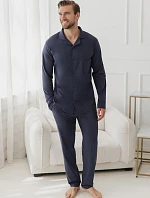 Pyžamo Taro 3616 Arturo, dlouhé rukávy, velikosti M–2XL, Z26, rozepínací