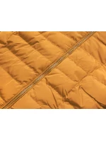 Tmavě žlutá dámská zimní bunda s kožešinovou podšívkou (m-13) Tmavě žlutá dámská zimní bunda s kožešinovou podšívkou (m-13)