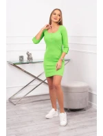 Šaty s knoflíkovým výstřihem světle zelené Šaty s knoflíkovým výstřihem světle zelené